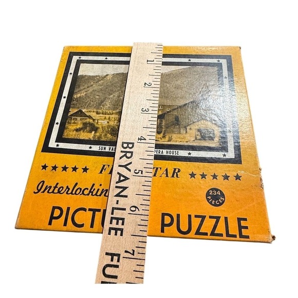 Vintage 1940s Five Star Interlocking Puzzle Sun Valley Lodge Opera House rare - Picture 5 of 9